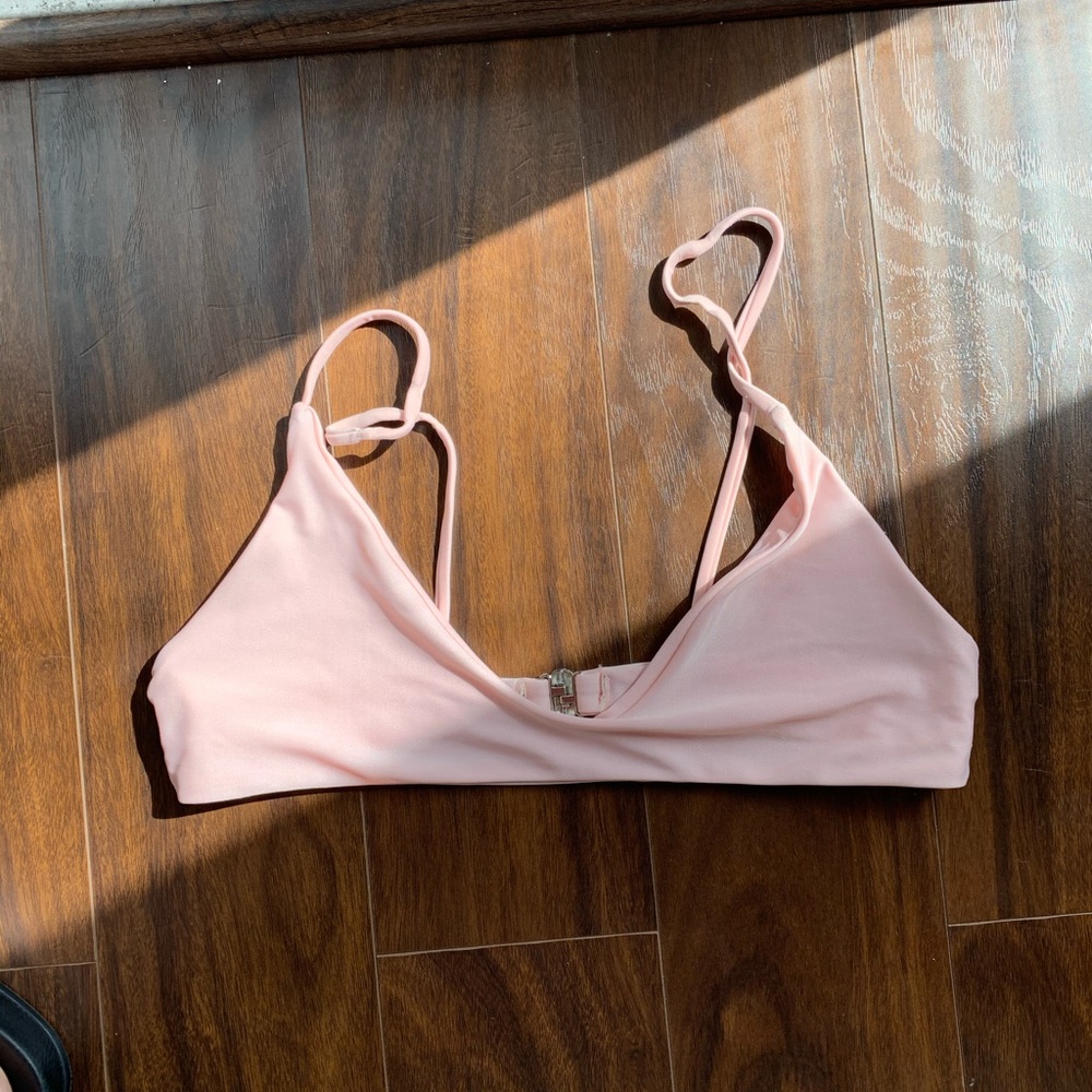 Pink bikini top